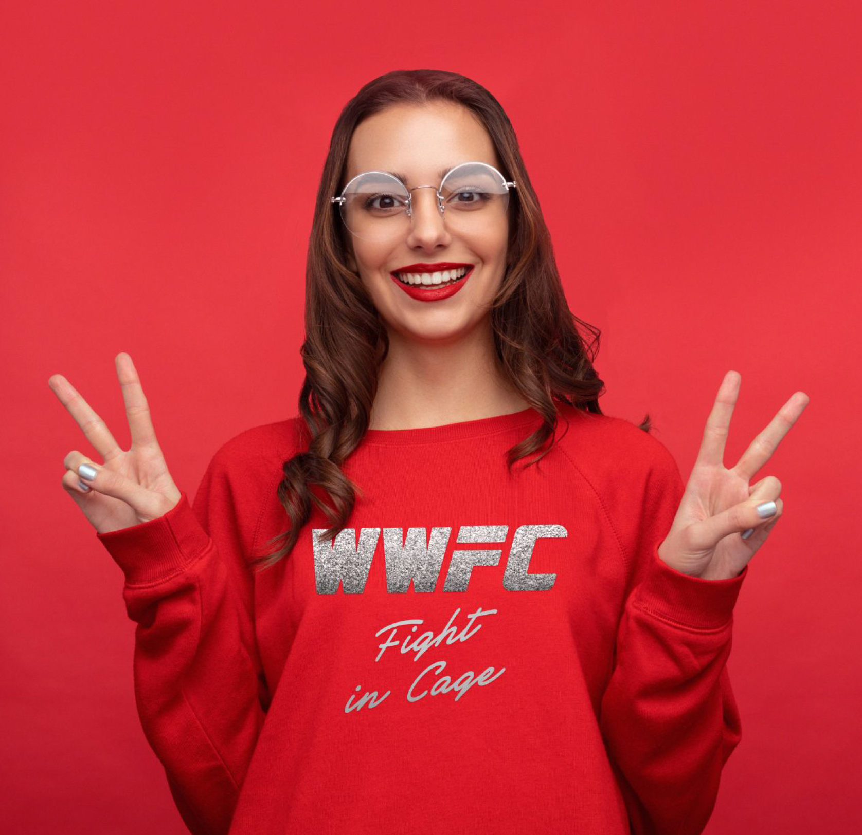 WWFC Fight in cage sweatshirt women